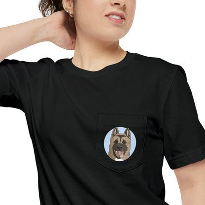 Akita | Pocket T-shirt - Detezi Designs-15670750551905547802