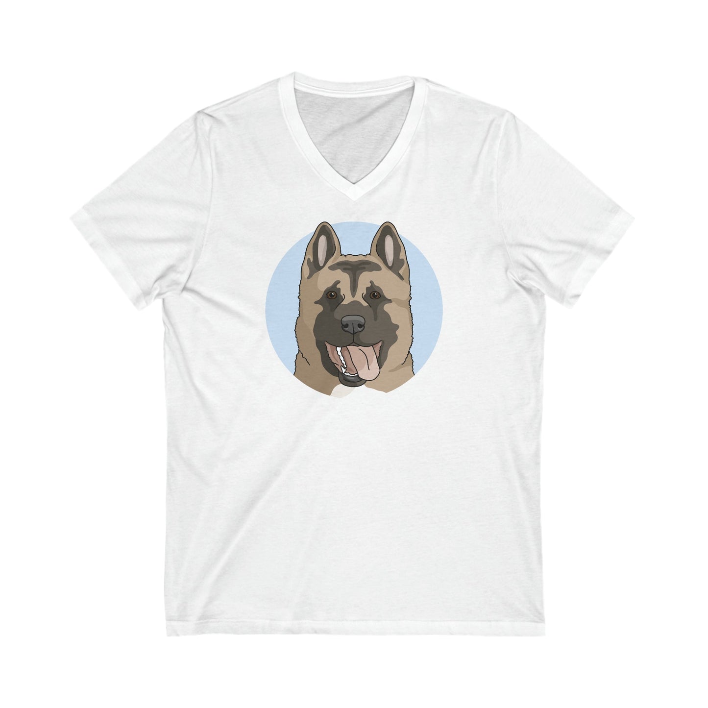 Akita | Unisex V-Neck Tee - Detezi Designs-13191870443932089444