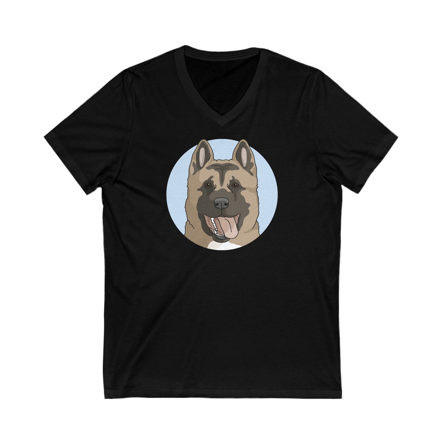 Akita | Unisex V-Neck Tee - Detezi Designs-18490009046800945525