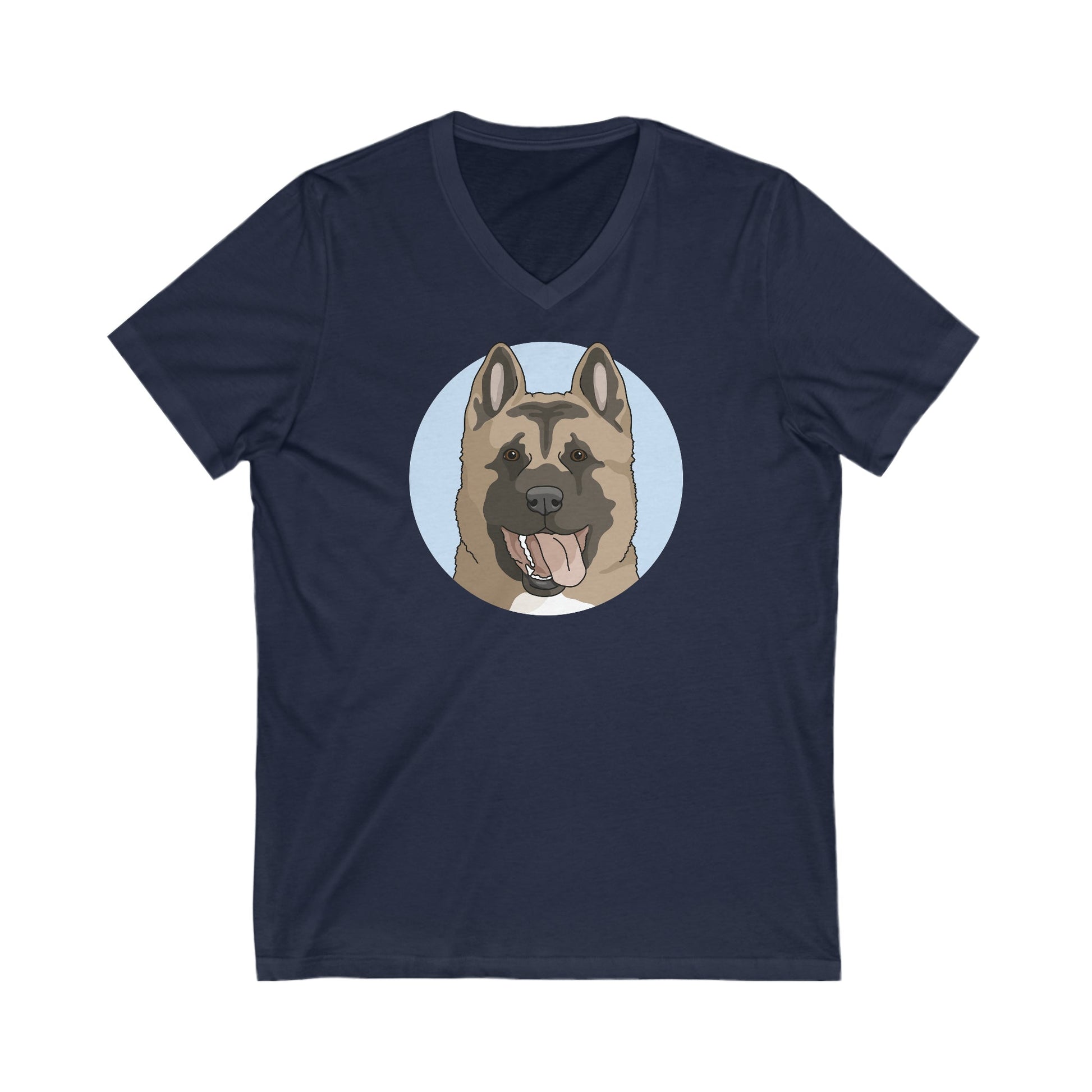 Akita | Unisex V-Neck Tee - Detezi Designs-27973117106622441751