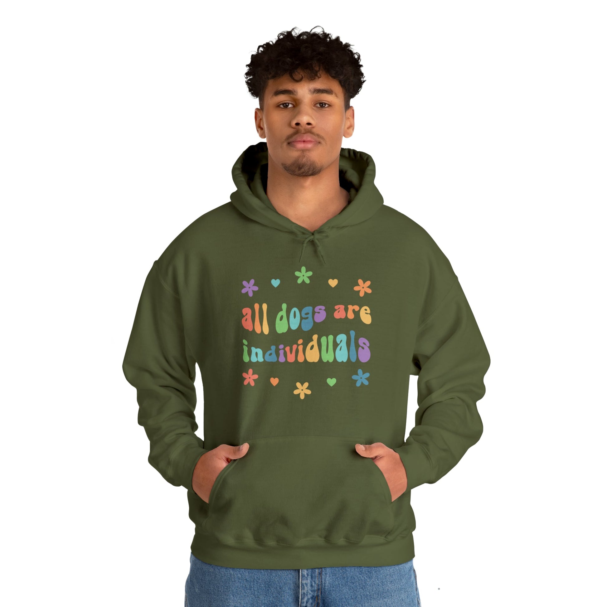 All Dogs are Individuals | Hooded Sweatshirt - Detezi Designs-53906888762041354529