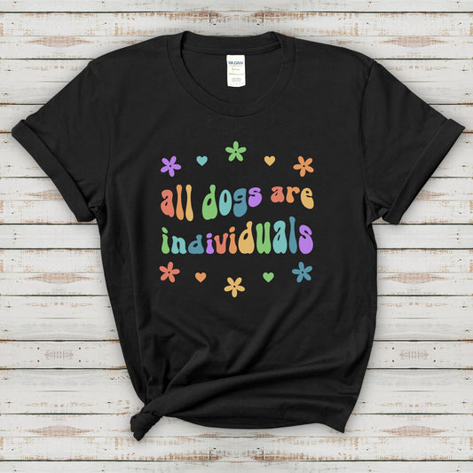 All Dogs Are Individuals | Text Tee - Detezi Designs-27614808390870834251