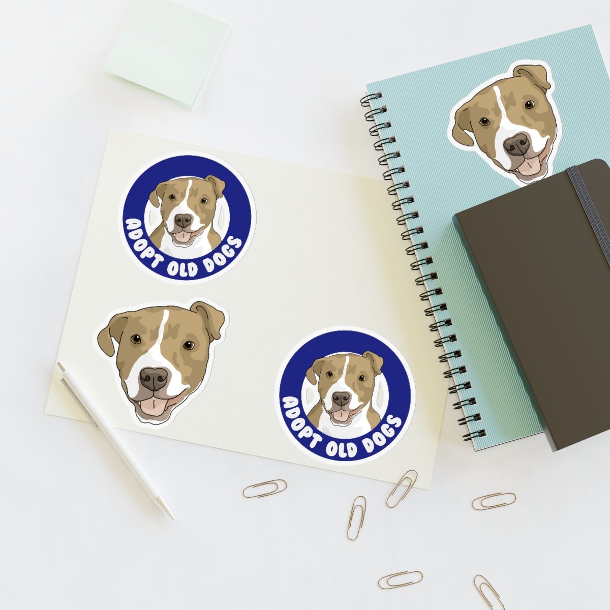 Alma | Adopt Old Dogs | Sticker Sheets - Detezi Designs-42991741223009545789