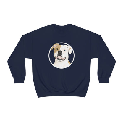 American Bulldog Circle | Crewneck Sweatshirt - Detezi Designs-11757627545457550328