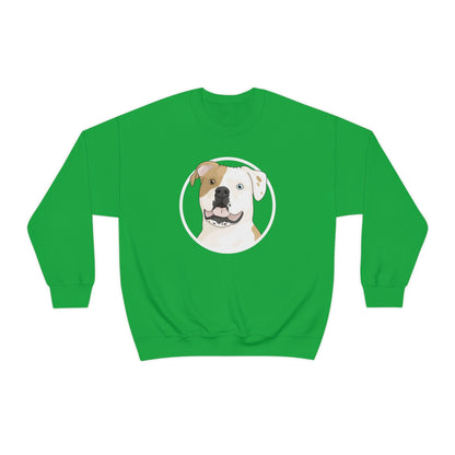 American Bulldog Circle | Crewneck Sweatshirt - Detezi Designs-26392512501984073056