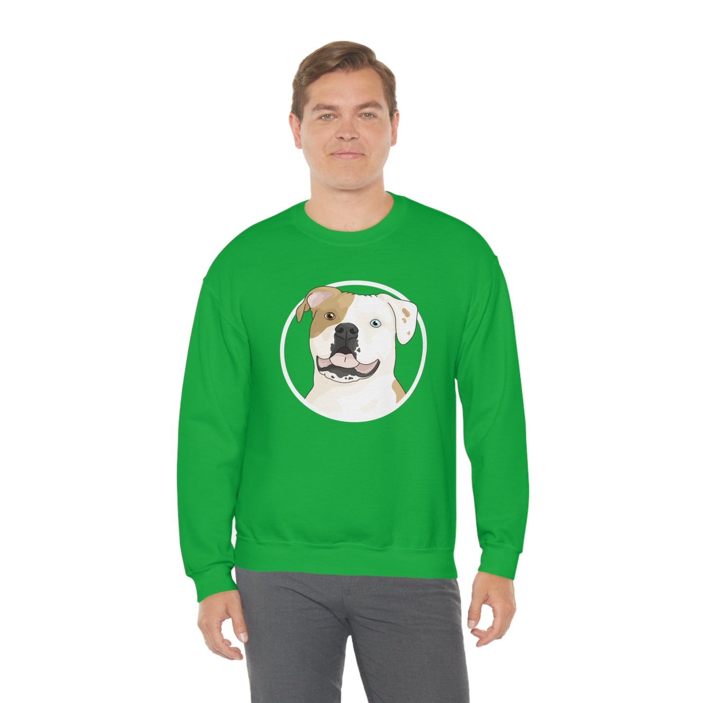 American Bulldog Circle | Crewneck Sweatshirt - Detezi Designs-31379620774612918074