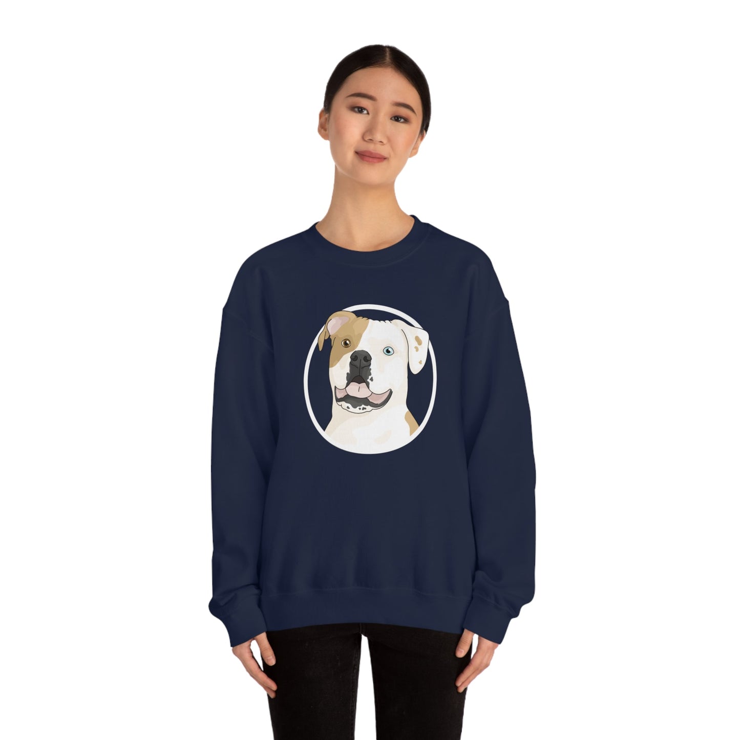 American Bulldog Circle | Crewneck Sweatshirt - Detezi Designs-31379620774612918074