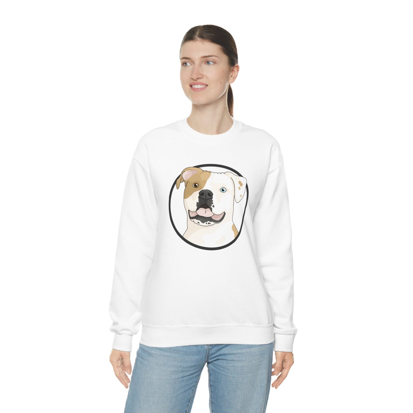 American Bulldog Circle | Crewneck Sweatshirt - Detezi Designs-31379620774612918074