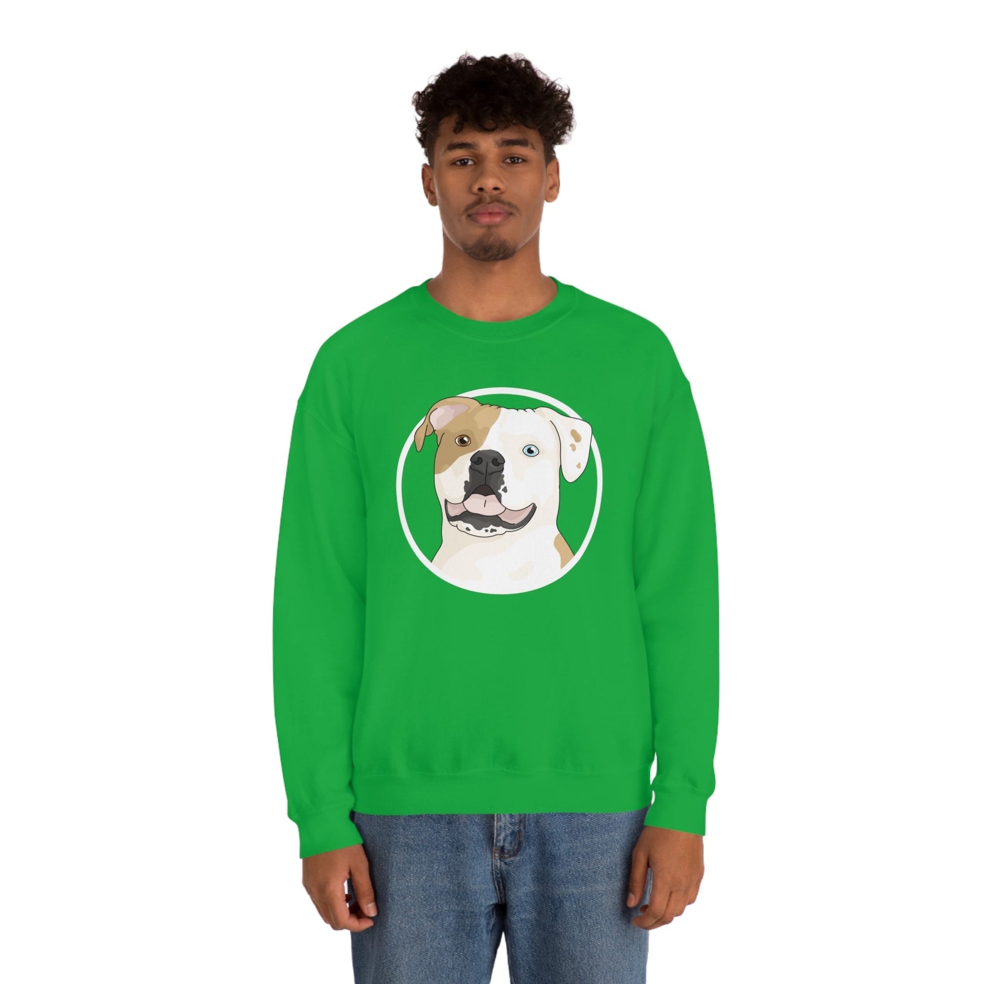 American Bulldog Circle | Crewneck Sweatshirt - Detezi Designs-31379620774612918074