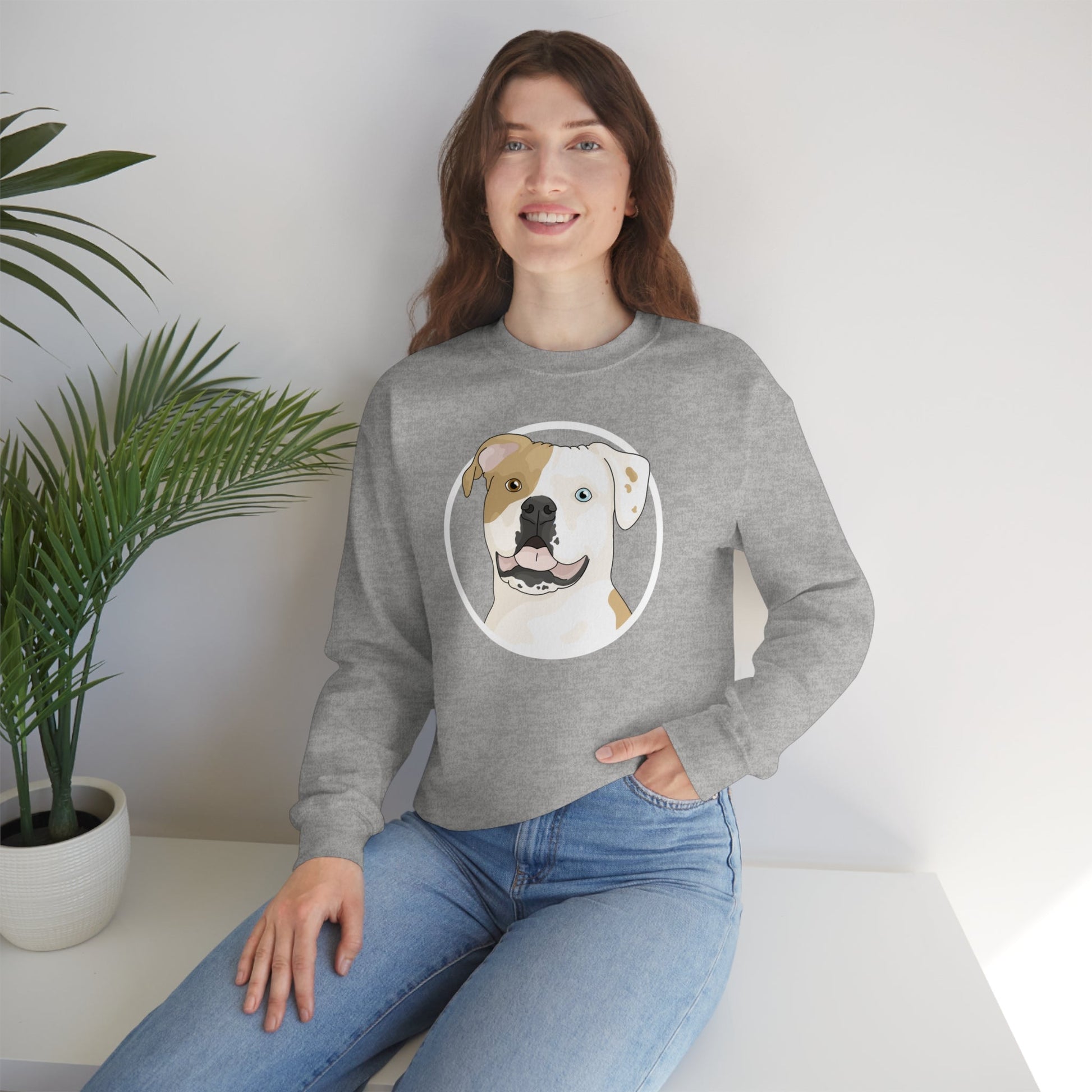 American Bulldog Circle | Crewneck Sweatshirt - Detezi Designs-31379620774612918074