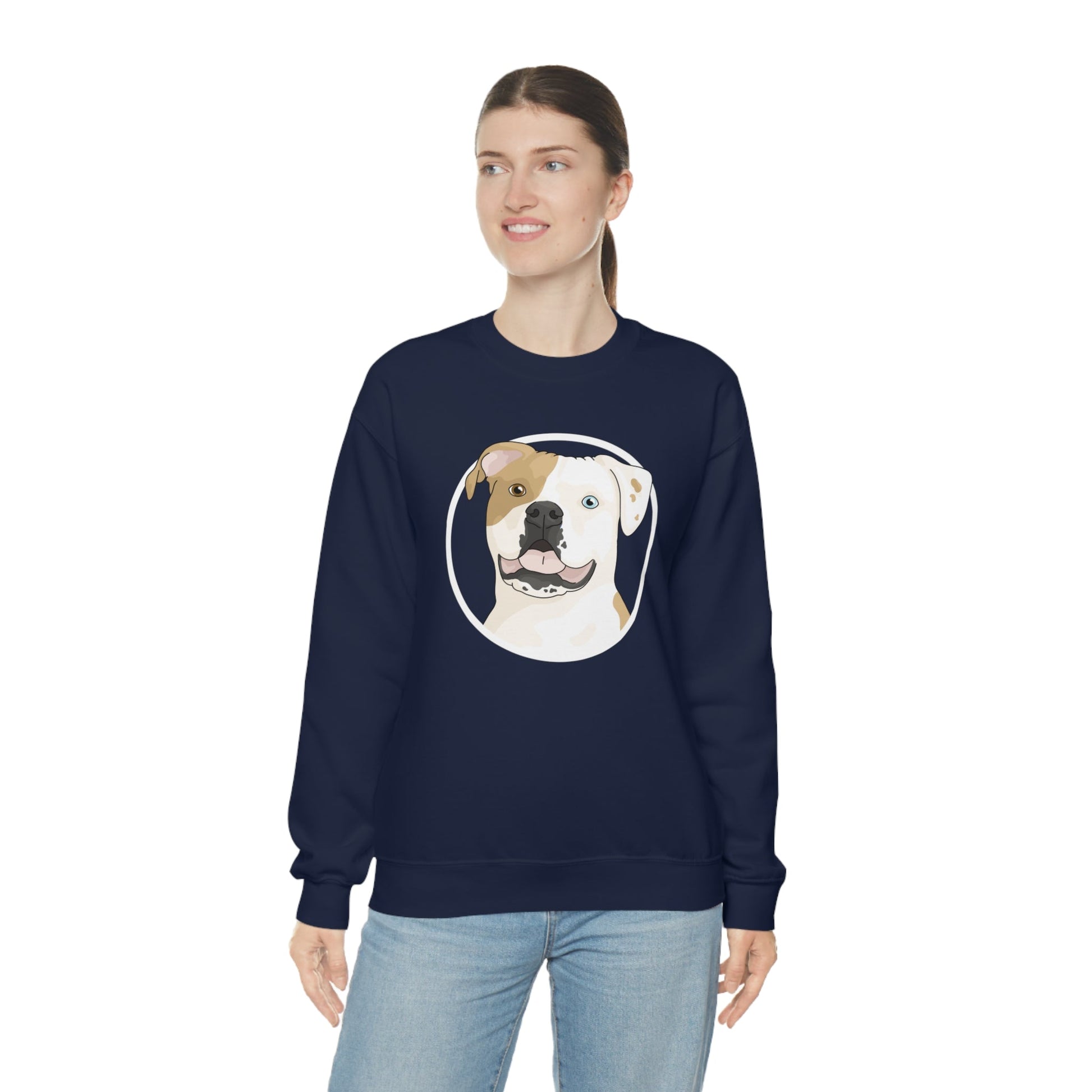 American Bulldog Circle | Crewneck Sweatshirt - Detezi Designs-31379620774612918074