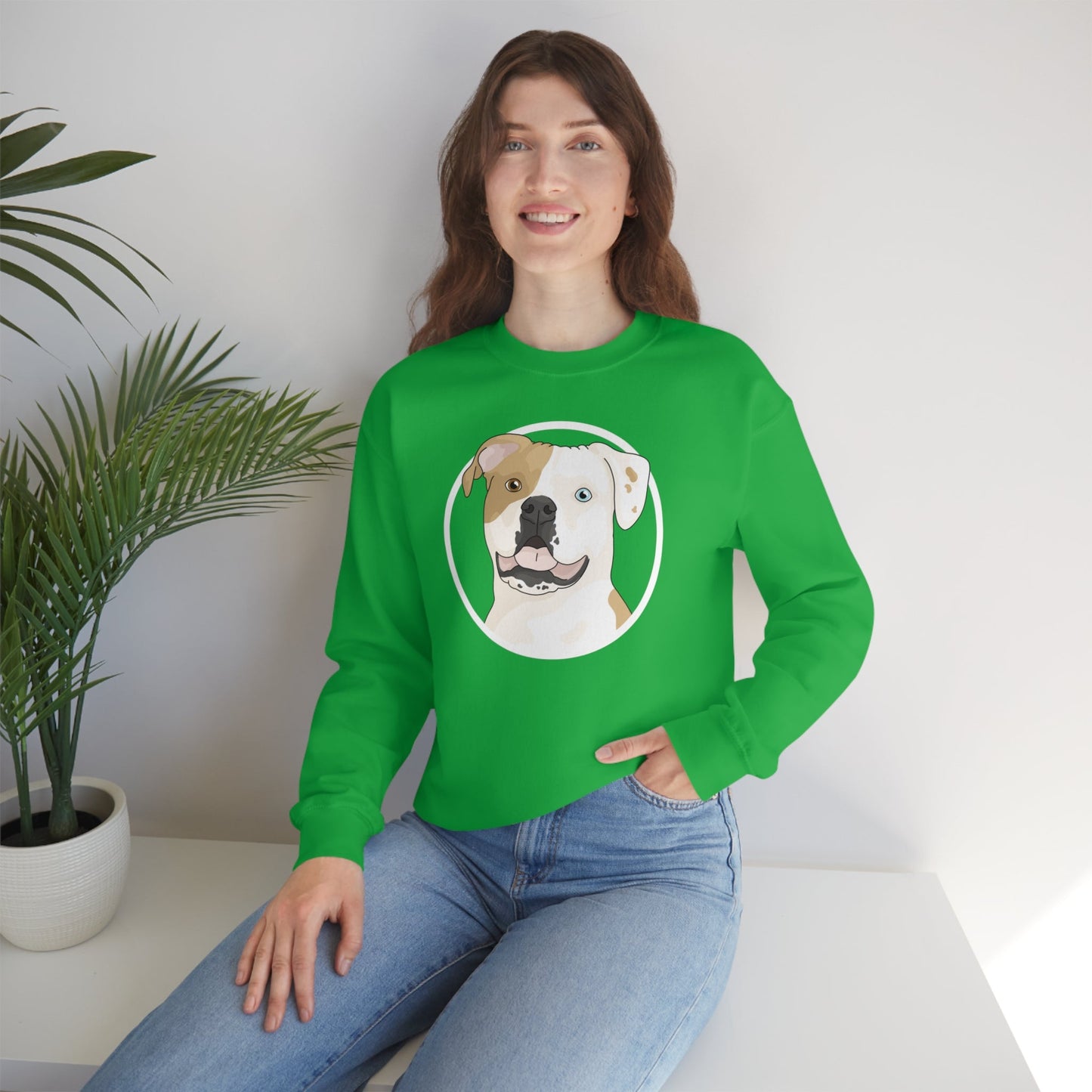 American Bulldog Circle | Crewneck Sweatshirt - Detezi Designs-31379620774612918074