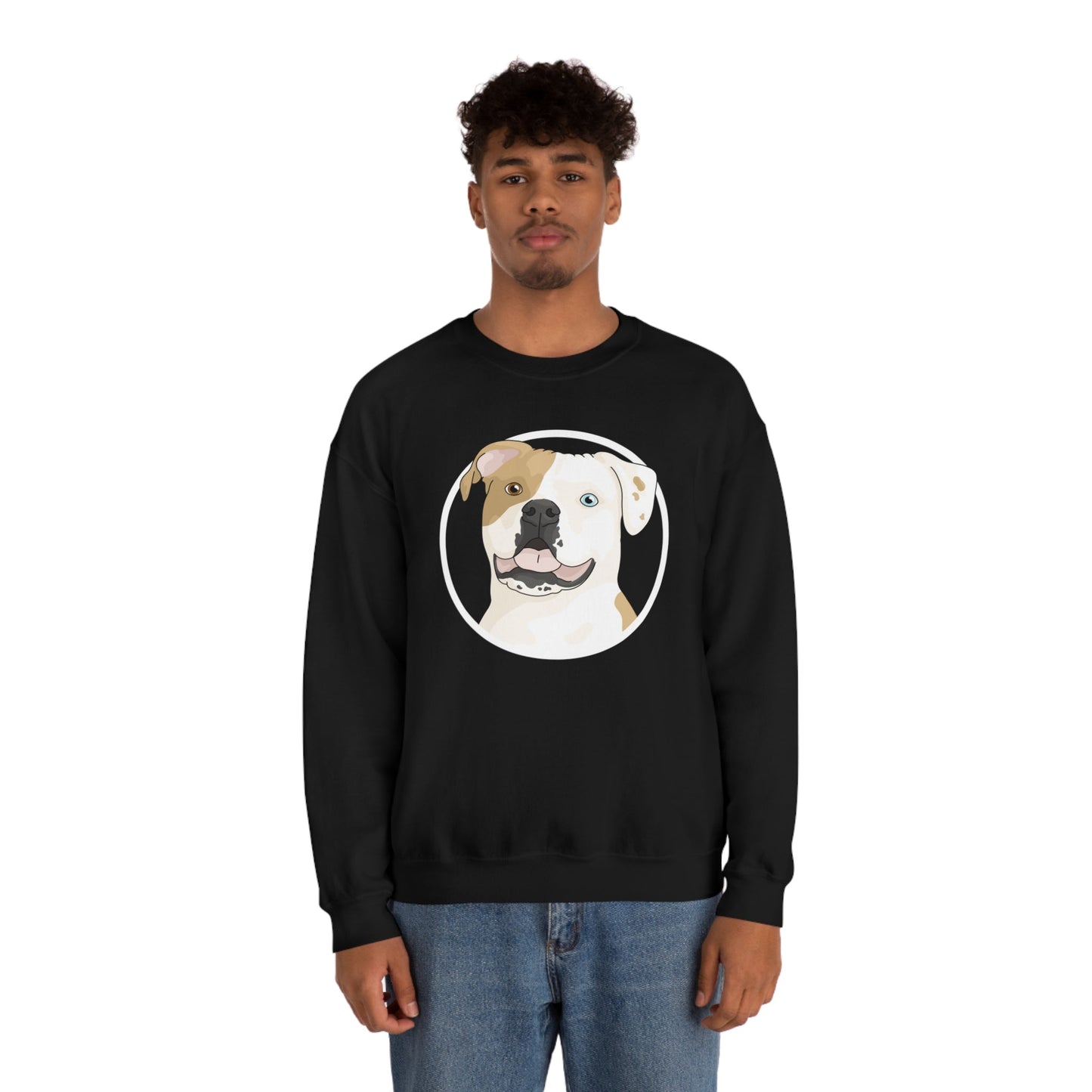 American Bulldog Circle | Crewneck Sweatshirt - Detezi Designs-31379620774612918074