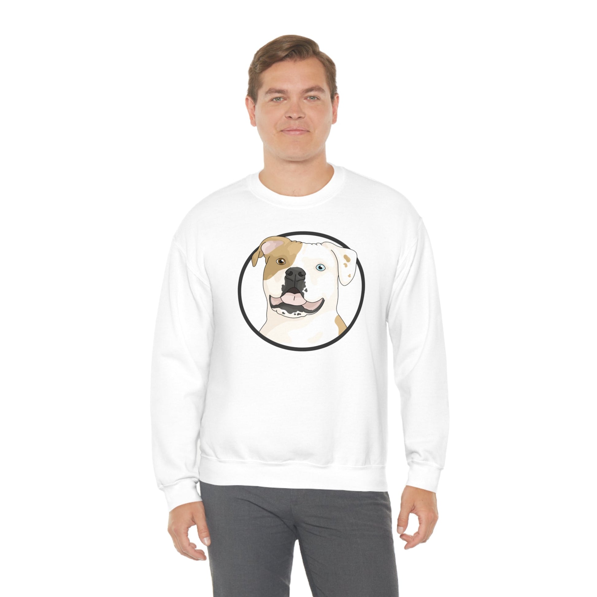 American Bulldog Circle | Crewneck Sweatshirt - Detezi Designs-31379620774612918074