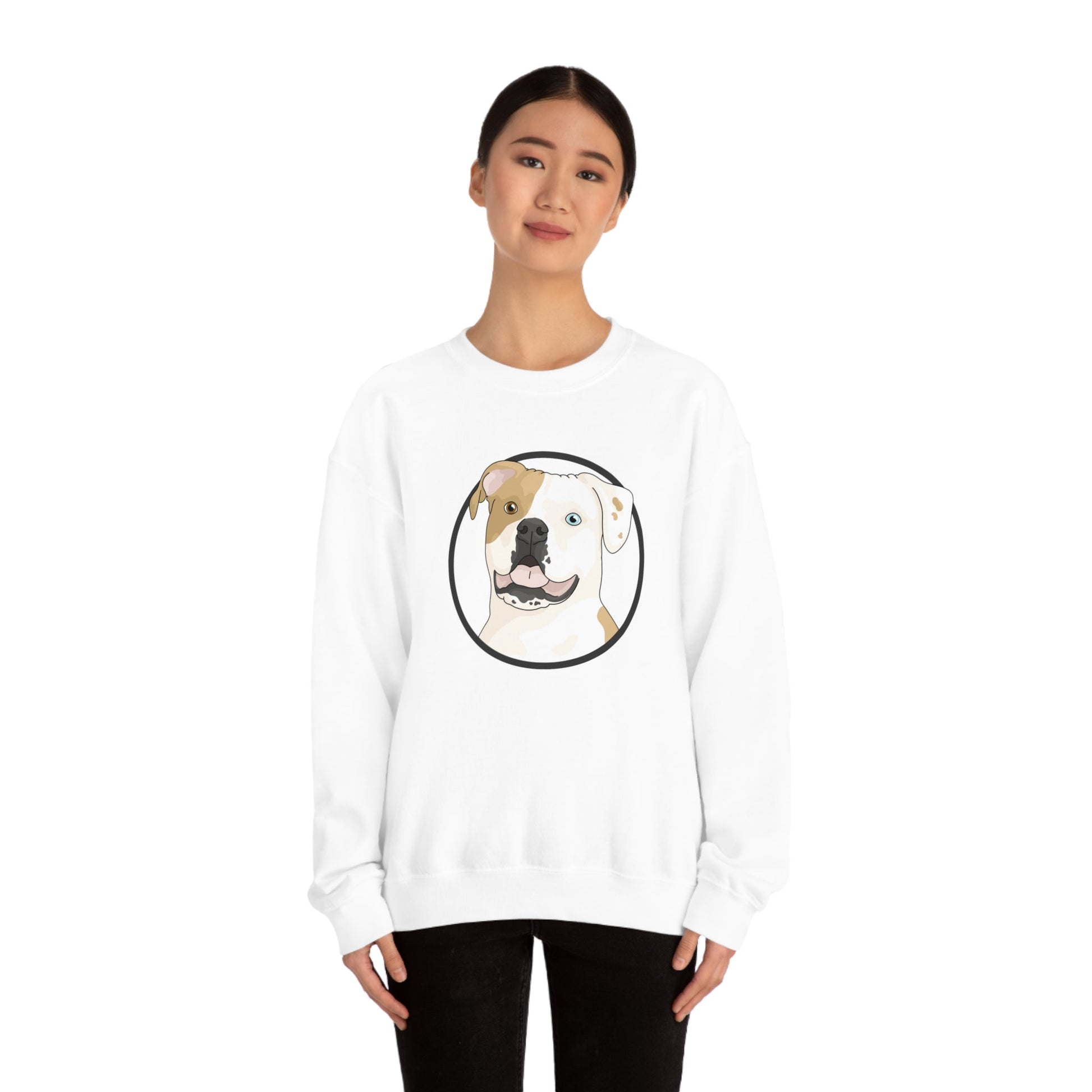 American Bulldog Circle | Crewneck Sweatshirt - Detezi Designs-31379620774612918074