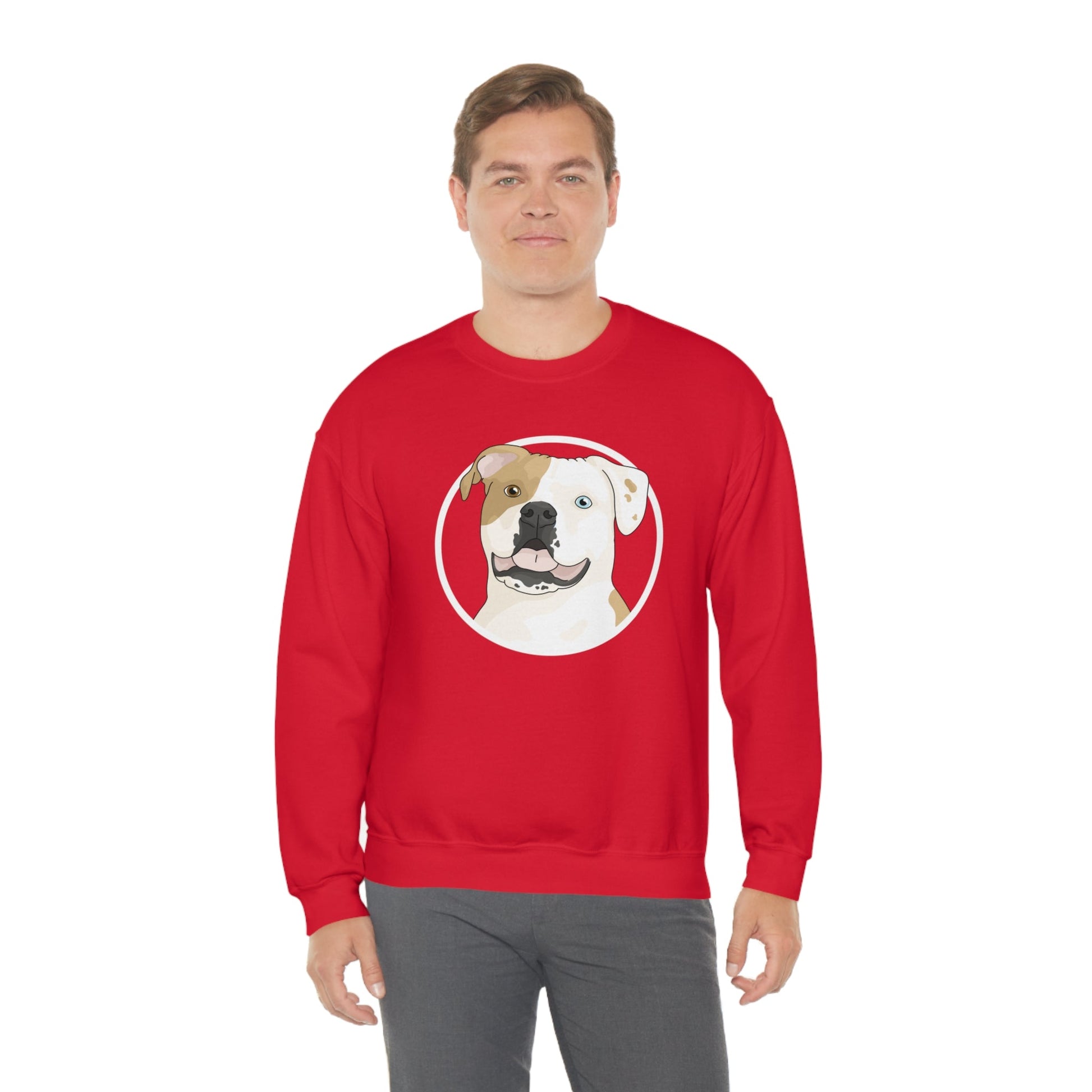 American Bulldog Circle | Crewneck Sweatshirt - Detezi Designs-31379620774612918074