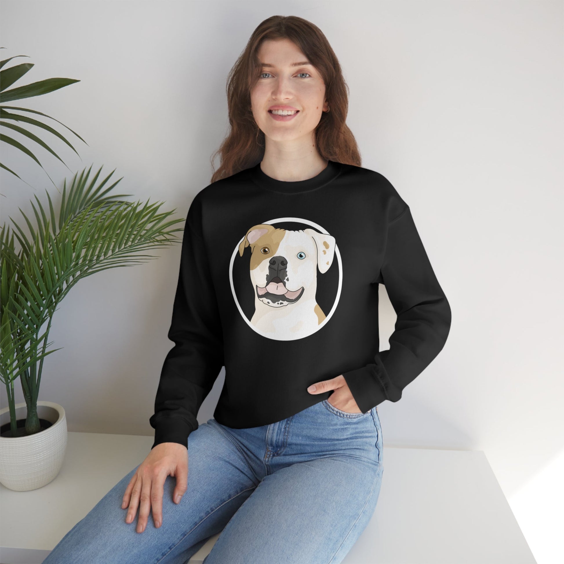 American Bulldog Circle | Crewneck Sweatshirt - Detezi Designs-31379620774612918074