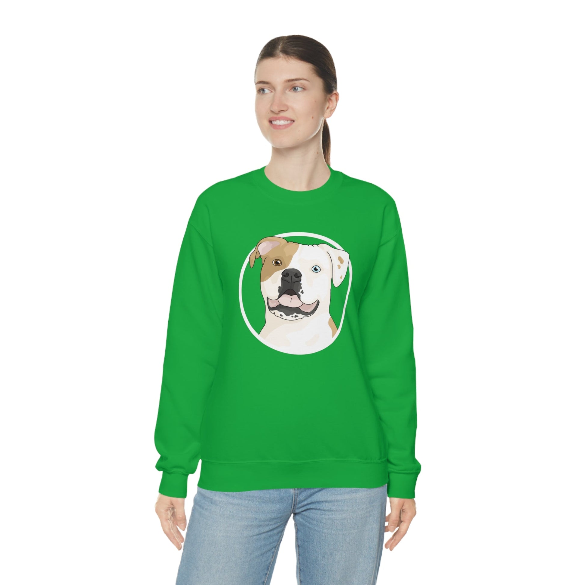 American Bulldog Circle | Crewneck Sweatshirt - Detezi Designs-31379620774612918074