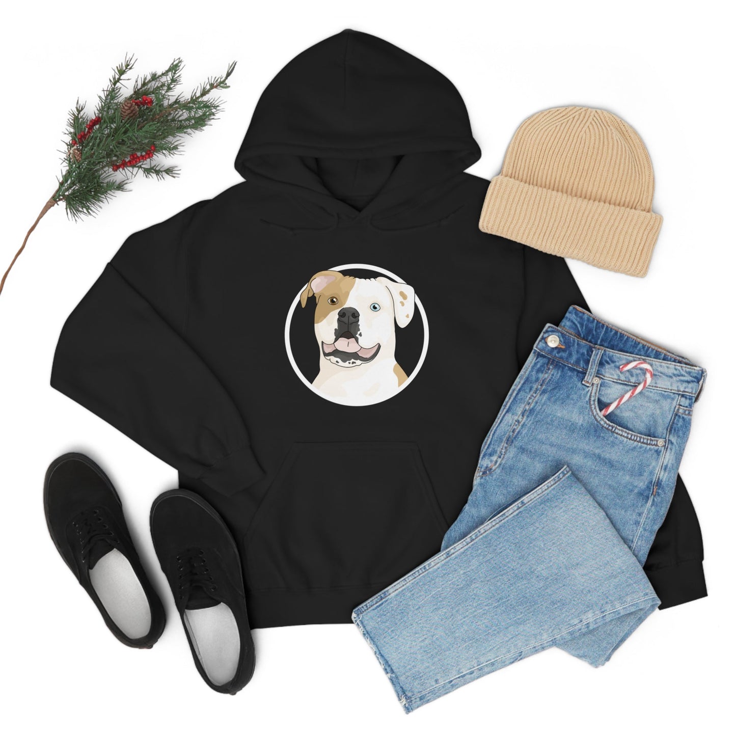 American Bulldog Circle | Hooded Sweatshirt - Detezi Designs-29456026752650521158