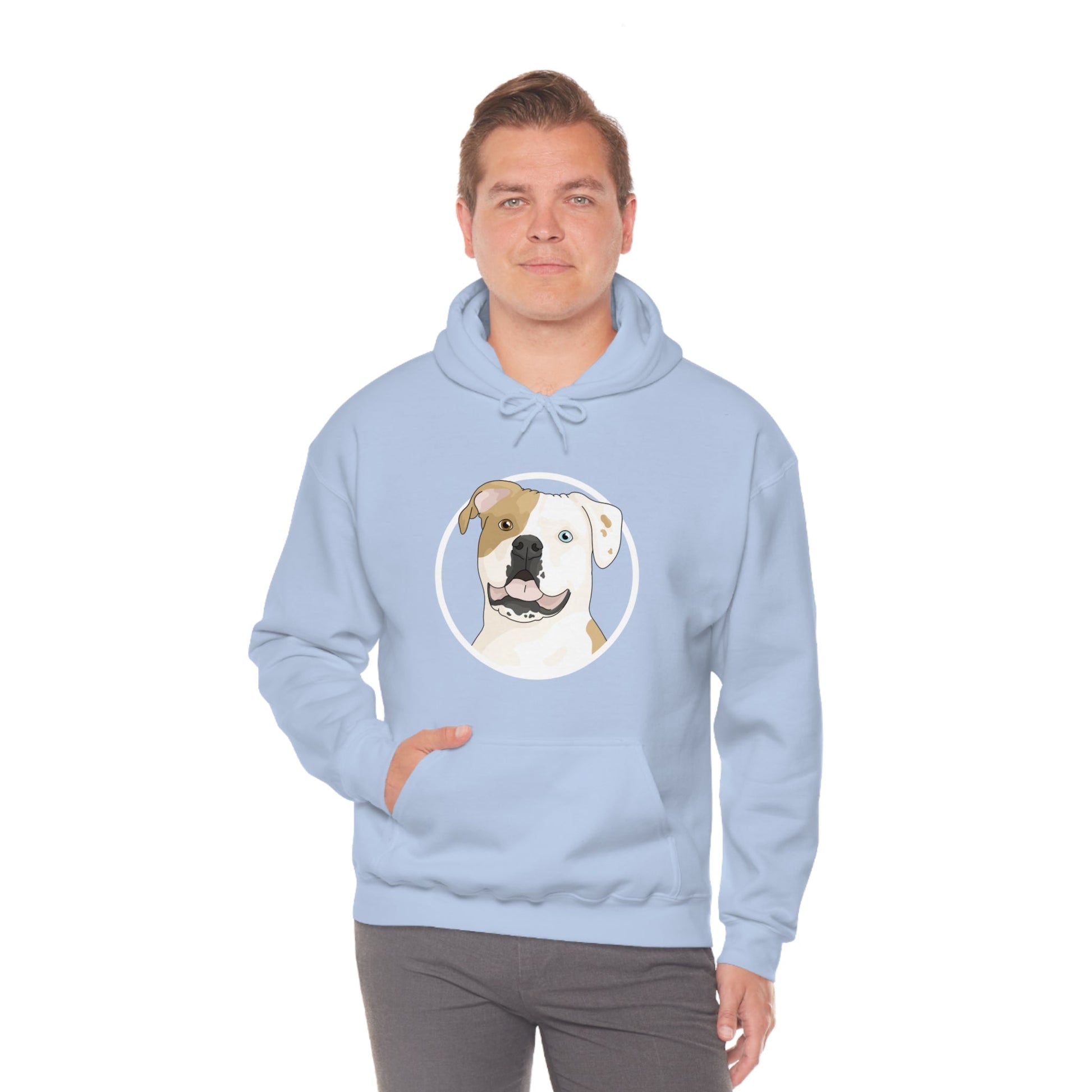 American Bulldog Circle | Hooded Sweatshirt - Detezi Designs-29456026752650521158