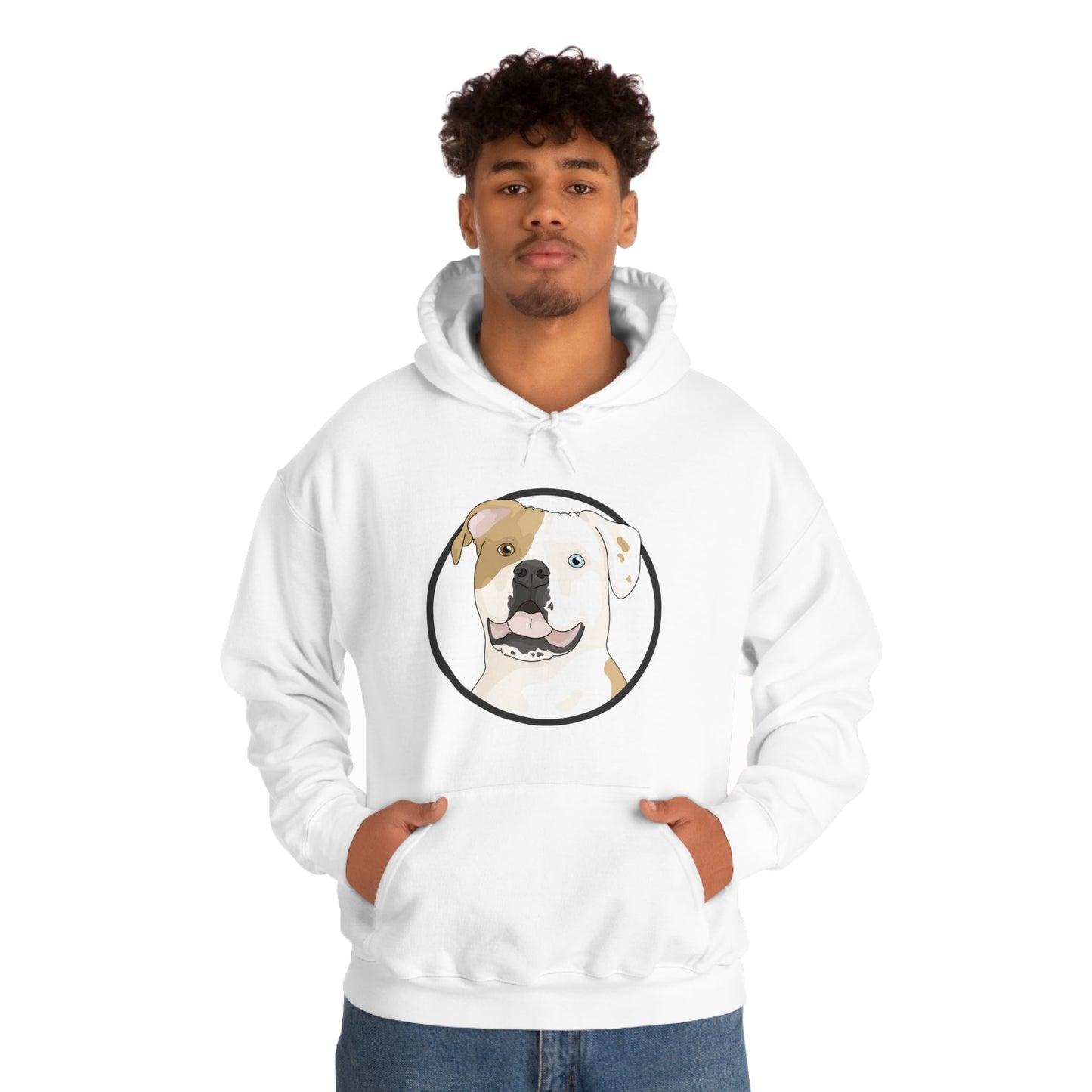 American Bulldog Circle | Hooded Sweatshirt - Detezi Designs-29456026752650521158