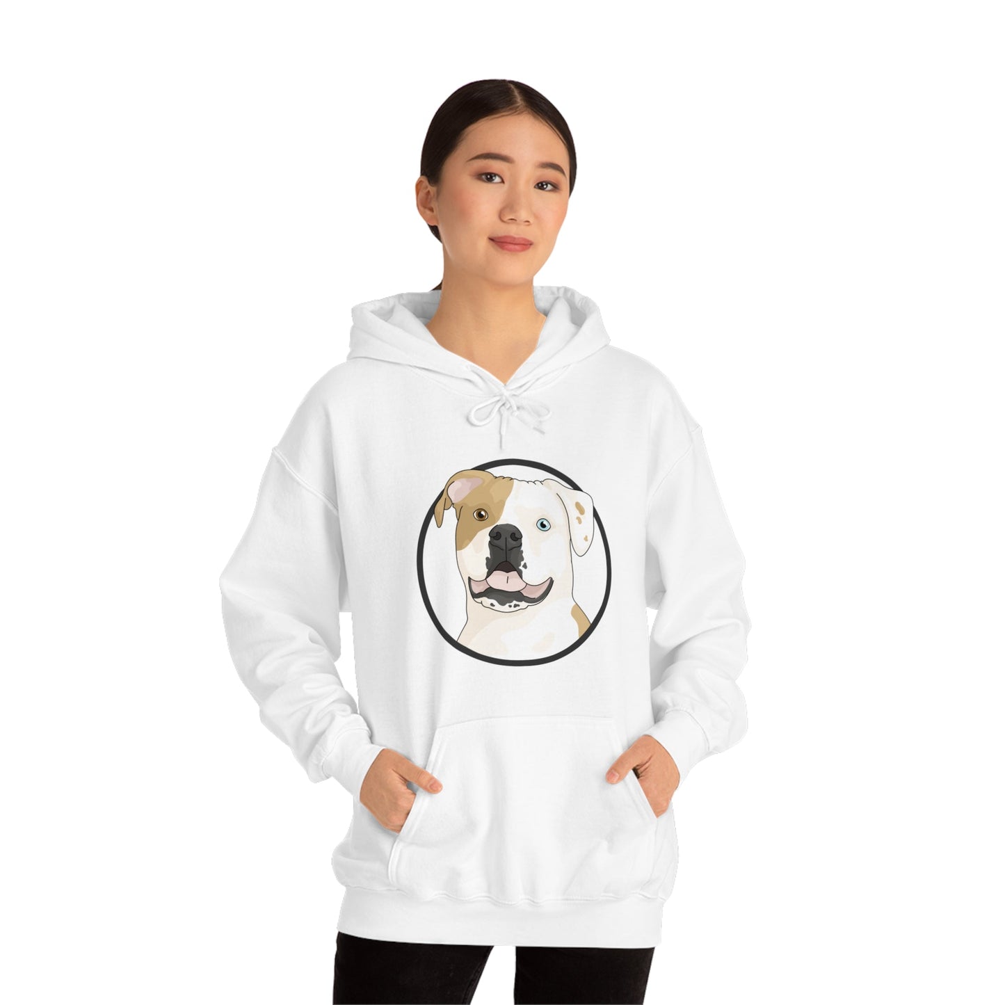 American Bulldog Circle | Hooded Sweatshirt - Detezi Designs-29456026752650521158