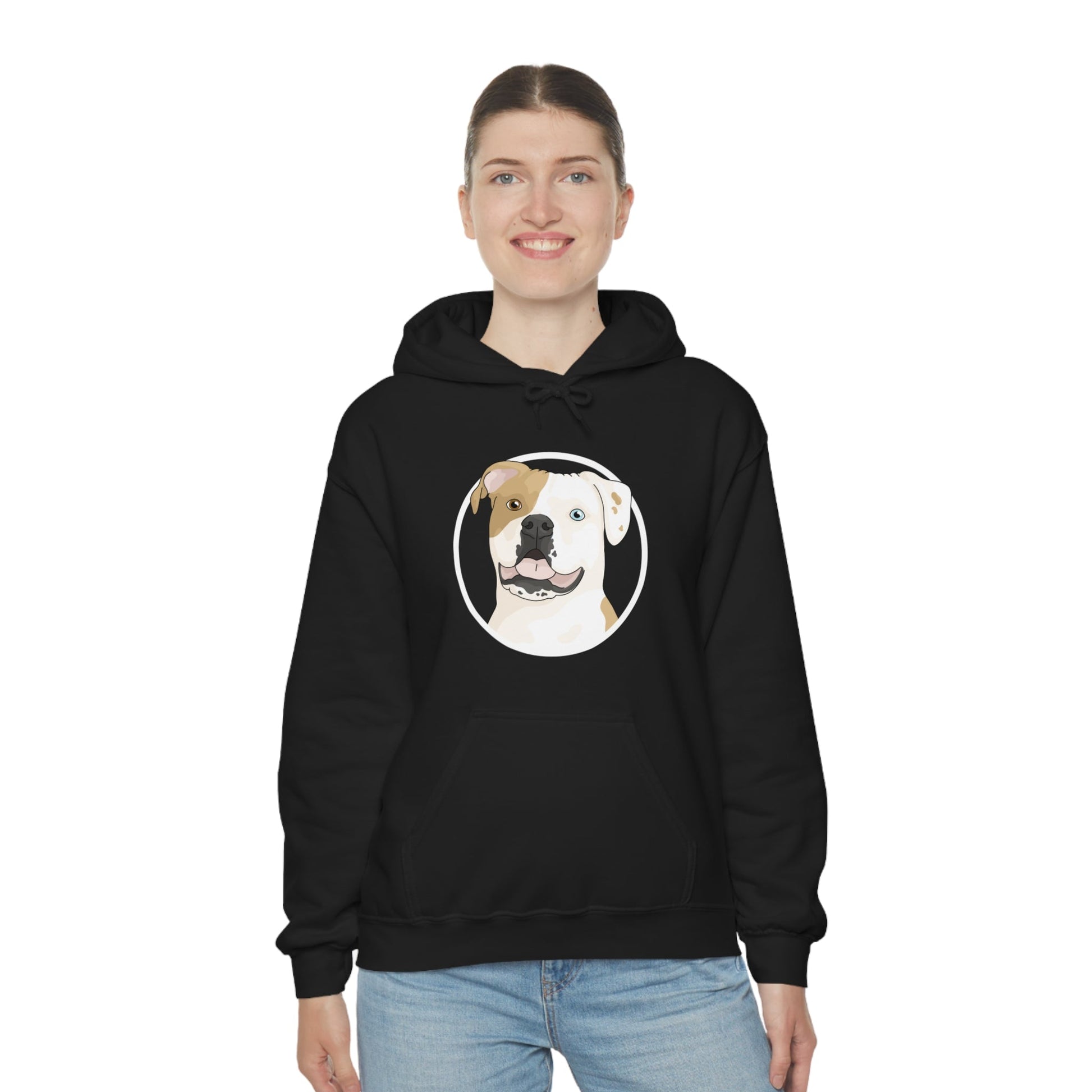 American Bulldog Circle | Hooded Sweatshirt - Detezi Designs-29456026752650521158