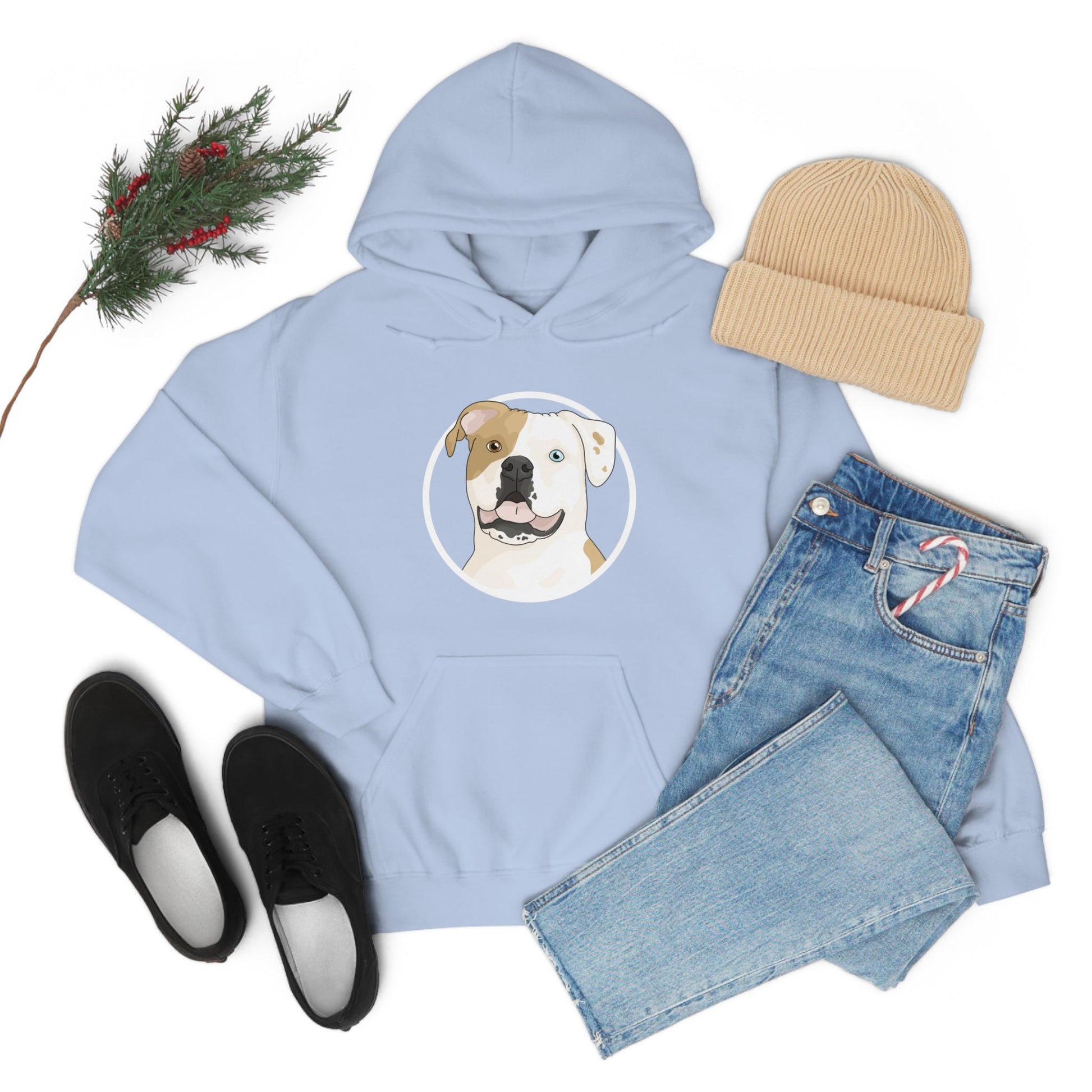 American Bulldog Circle | Hooded Sweatshirt - Detezi Designs-29456026752650521158