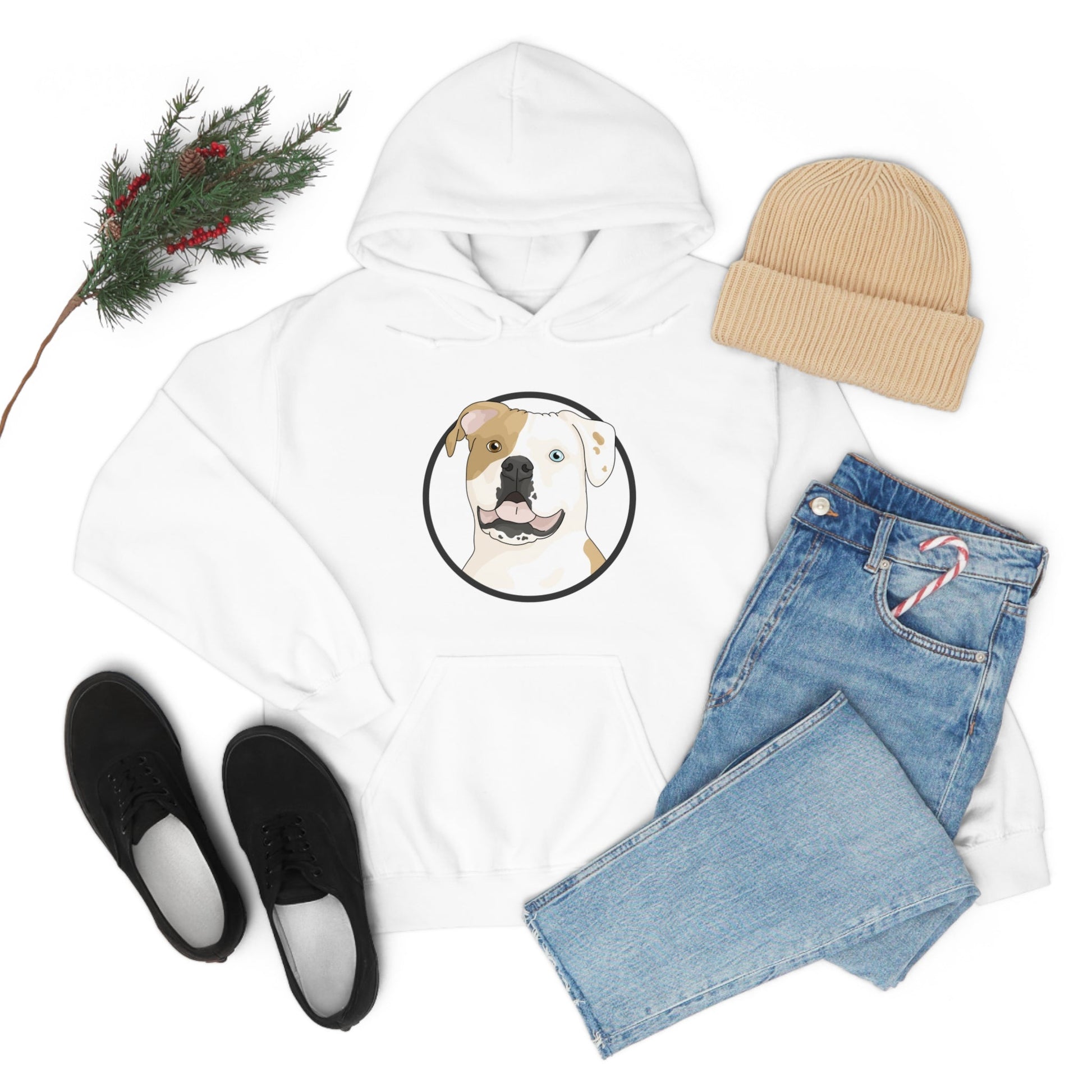 American Bulldog Circle | Hooded Sweatshirt - Detezi Designs-29456026752650521158