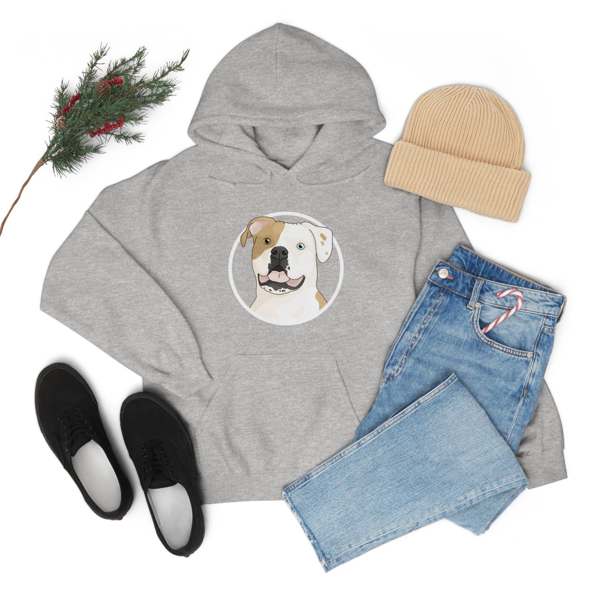 American Bulldog Circle | Hooded Sweatshirt - Detezi Designs-29456026752650521158