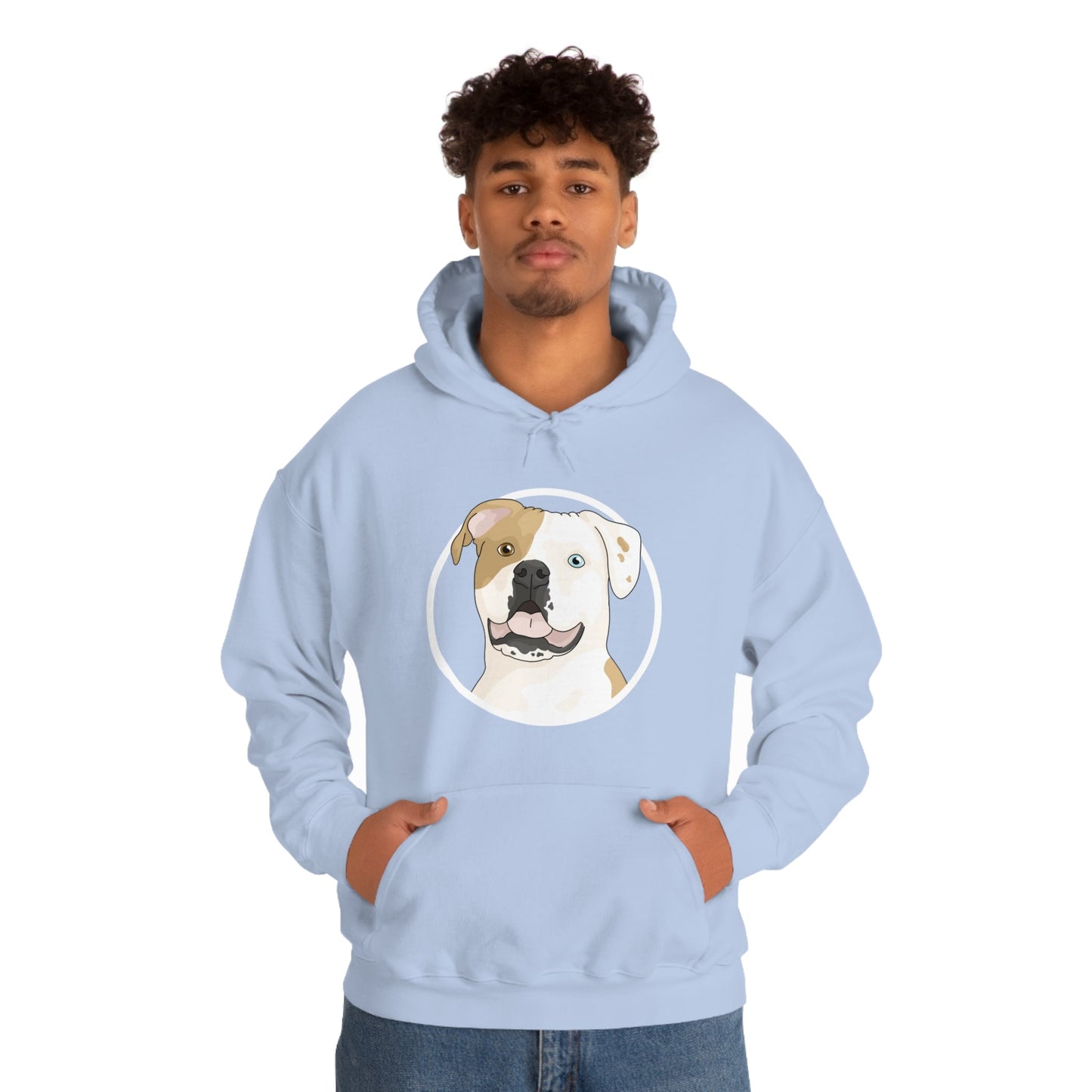 American Bulldog Circle | Hooded Sweatshirt - Detezi Designs-29456026752650521158