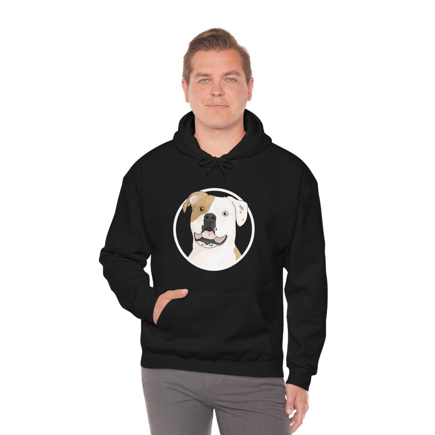 American Bulldog Circle | Hooded Sweatshirt - Detezi Designs-29456026752650521158