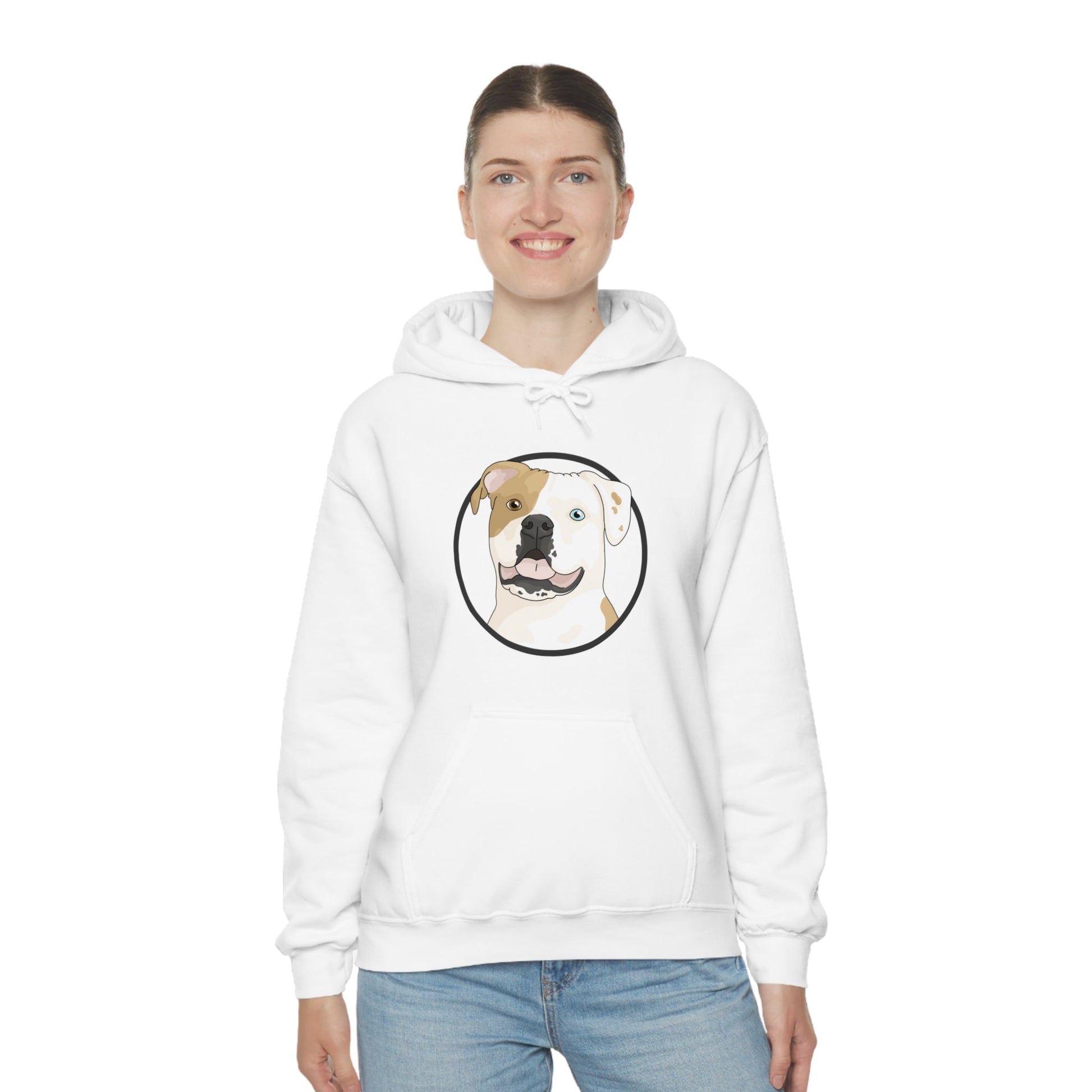 American Bulldog Circle | Hooded Sweatshirt - Detezi Designs-29456026752650521158