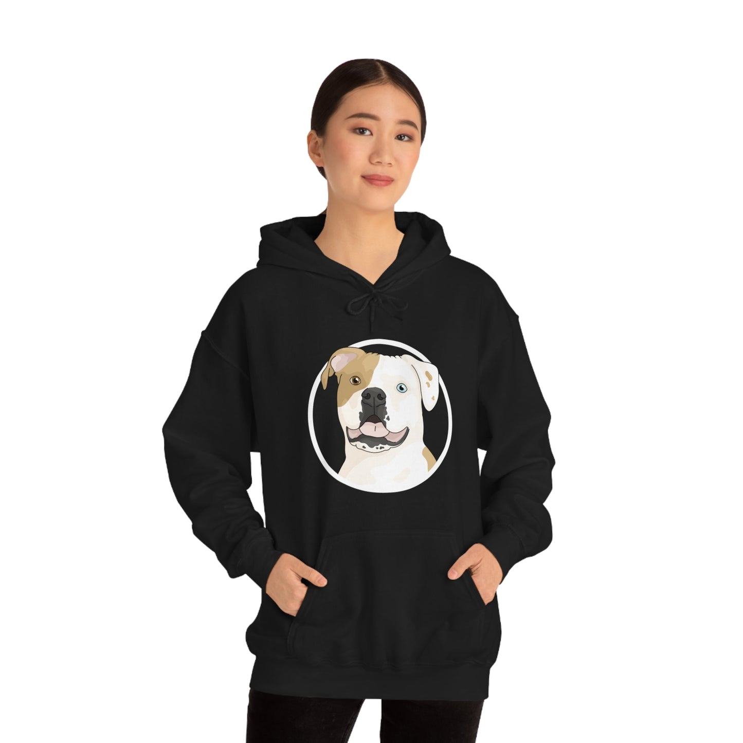 American Bulldog Circle | Hooded Sweatshirt - Detezi Designs-29456026752650521158