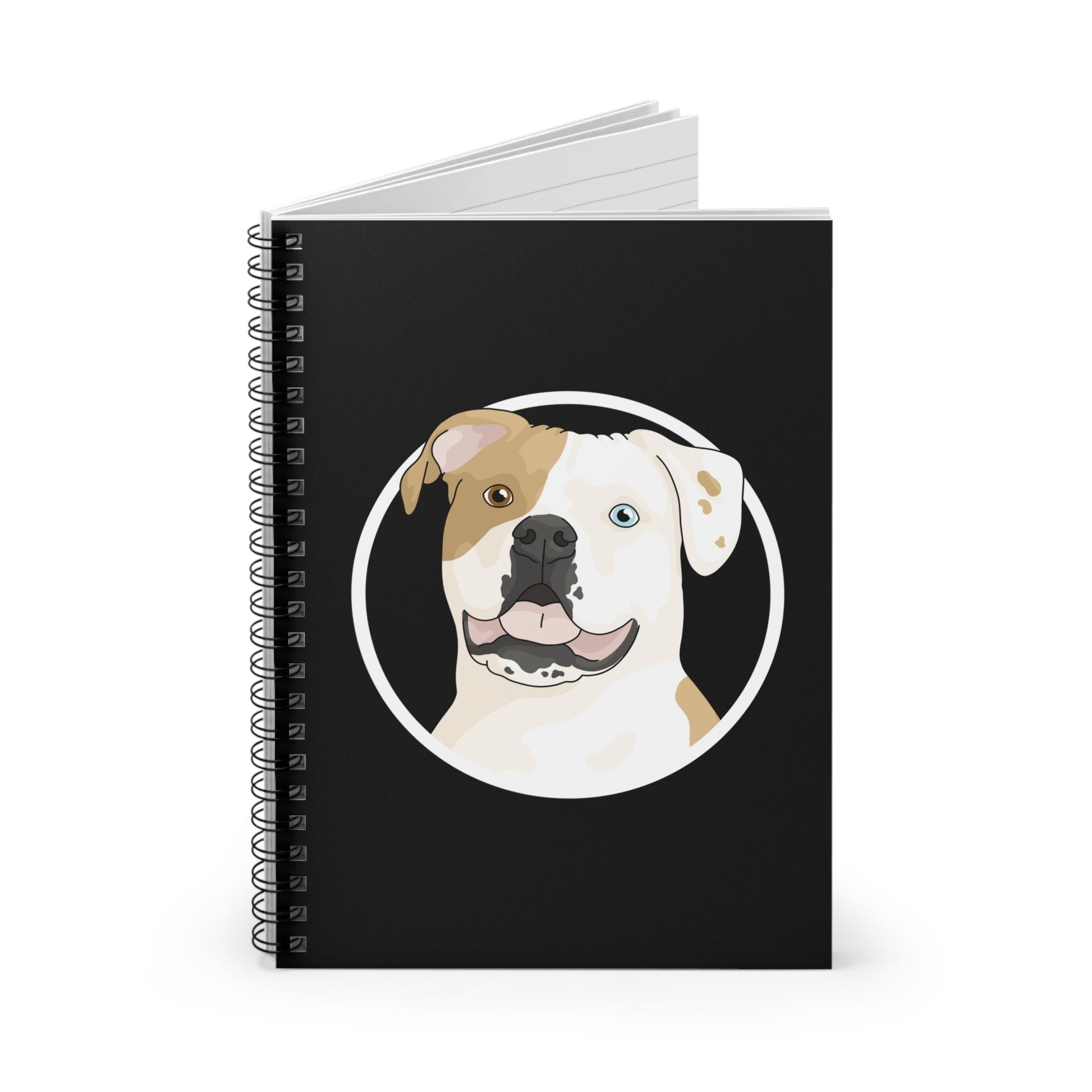 American Bulldog Circle | Spiral Notebook - Detezi Designs-40965804793951131674