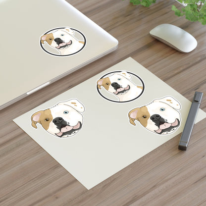 American Bulldog Circle | Sticker Sheet - Detezi Designs-78266137013717780100