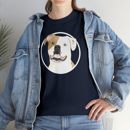 American Bulldog Circle | T-shirt - Detezi Designs-19429575815547205586