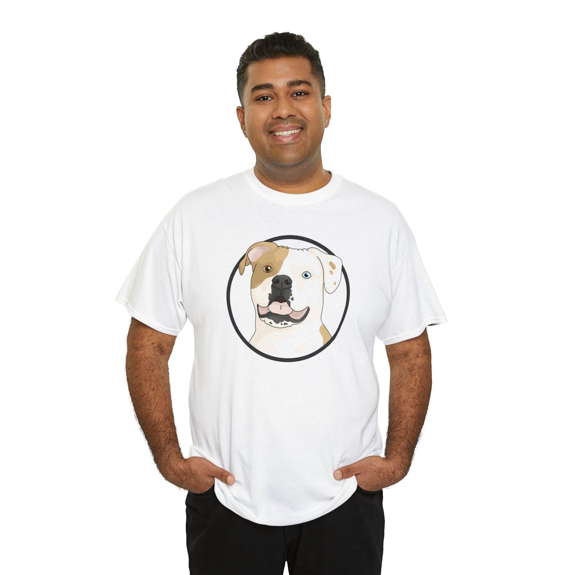 American Bulldog Circle | T-shirt - Detezi Designs-19429575815547205586