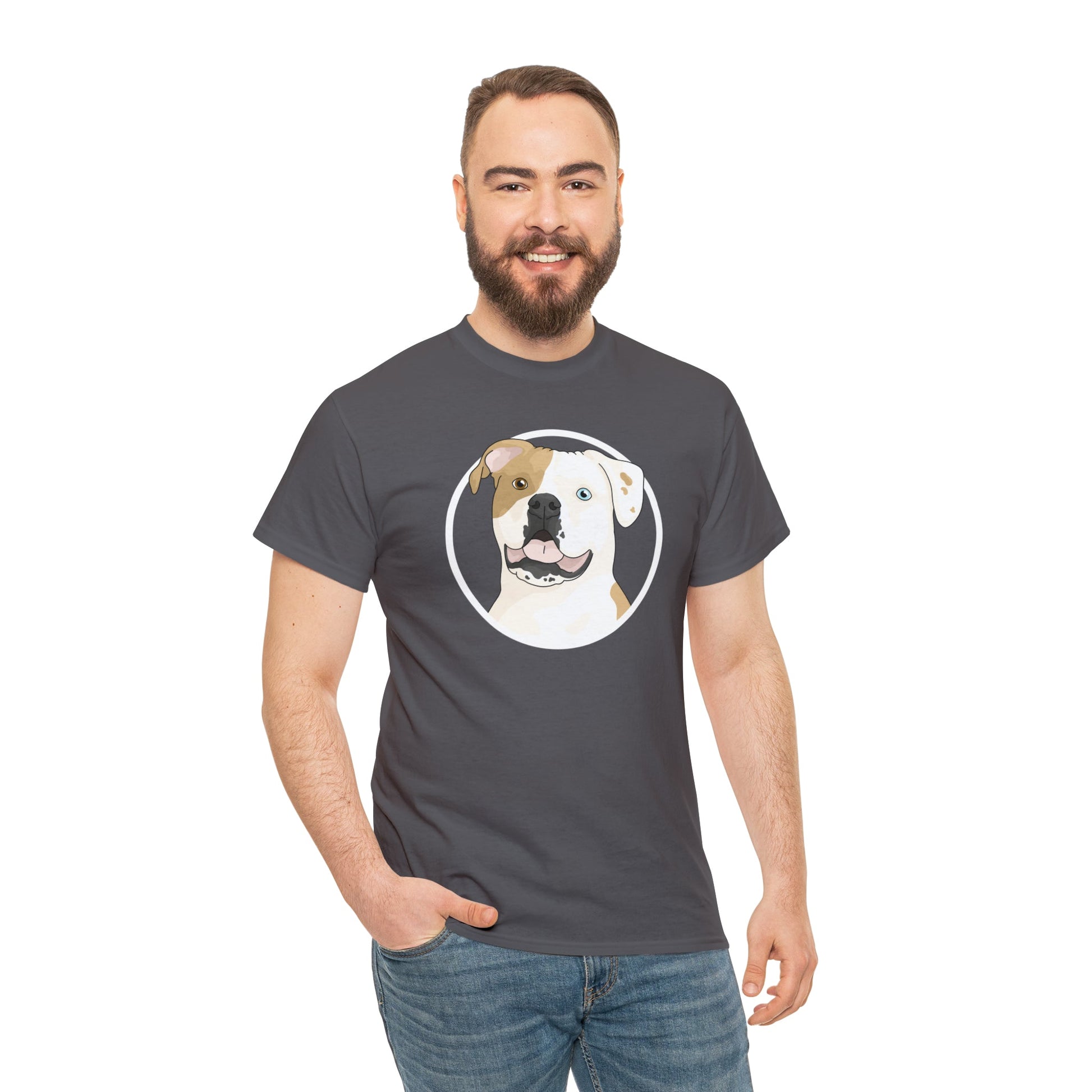 American Bulldog Circle | T-shirt - Detezi Designs-19429575815547205586