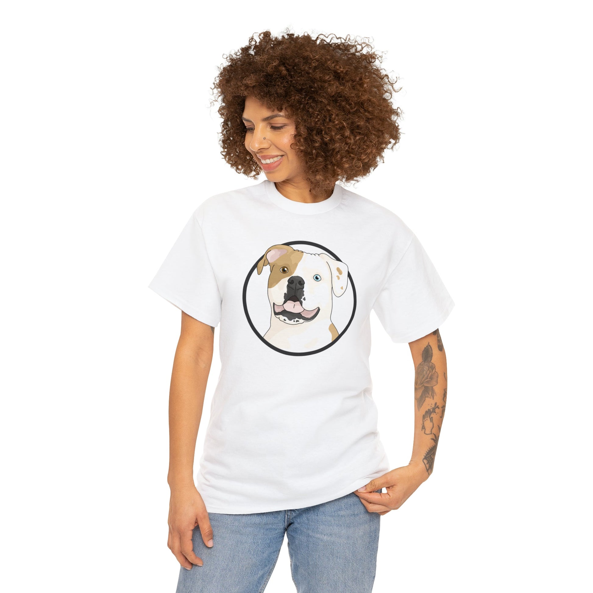 American Bulldog Circle | T-shirt - Detezi Designs-19429575815547205586