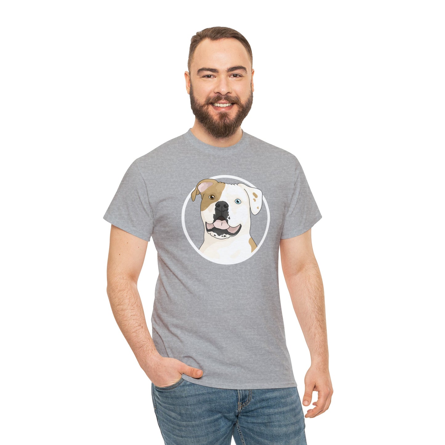 American Bulldog Circle | T-shirt - Detezi Designs-19429575815547205586