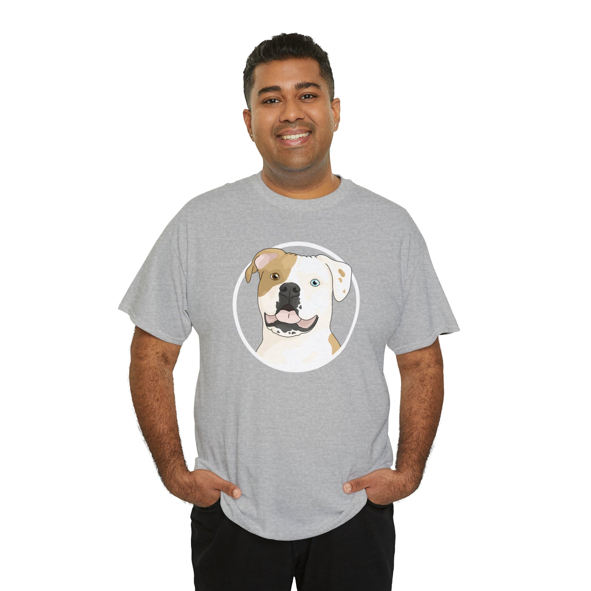 American Bulldog Circle | T-shirt - Detezi Designs-19429575815547205586