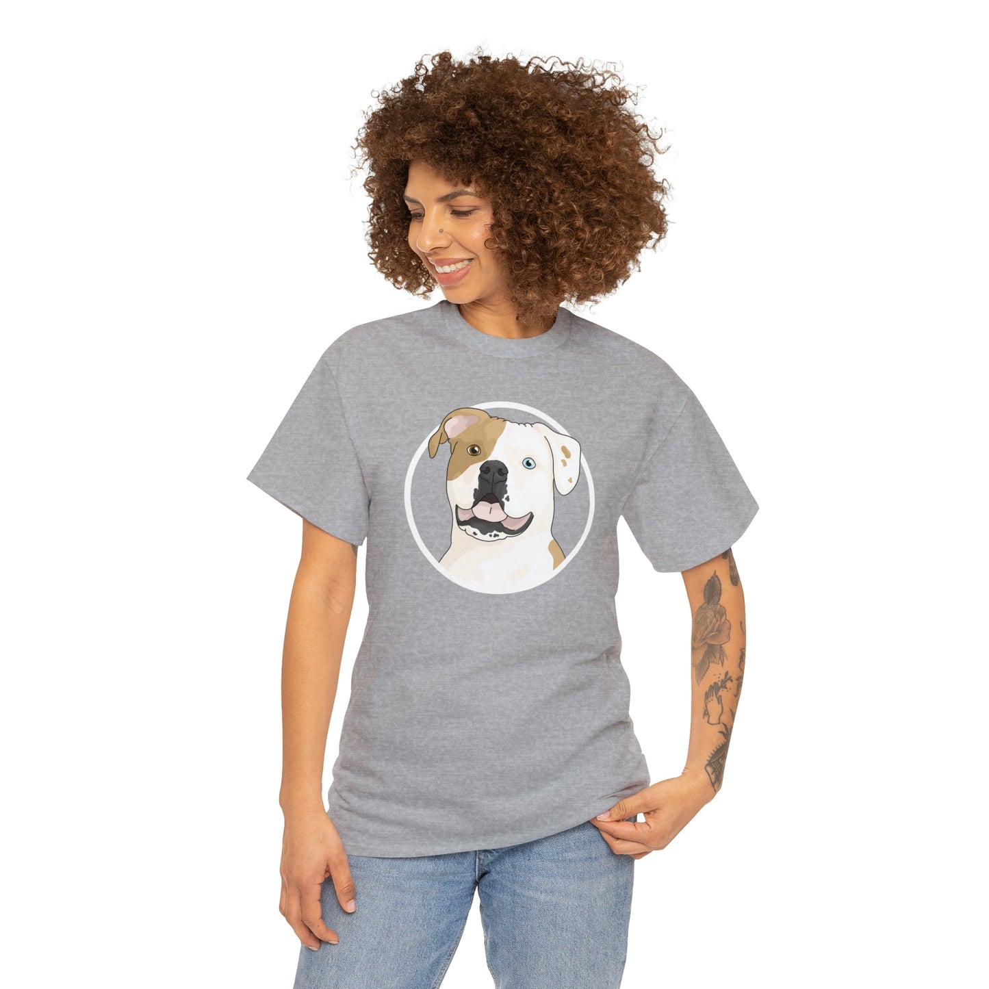 American Bulldog Circle | T-shirt - Detezi Designs-19429575815547205586