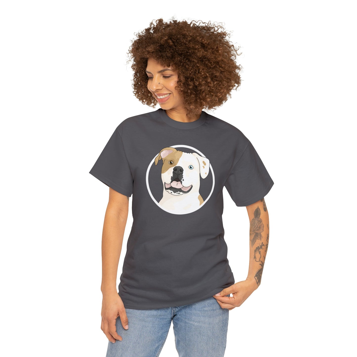 American Bulldog Circle | T-shirt - Detezi Designs-19429575815547205586