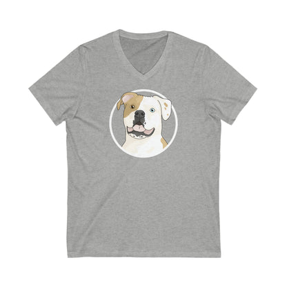 American Bulldog Circle | Unisex V-Neck Tee - Detezi Designs-23733146829306414044