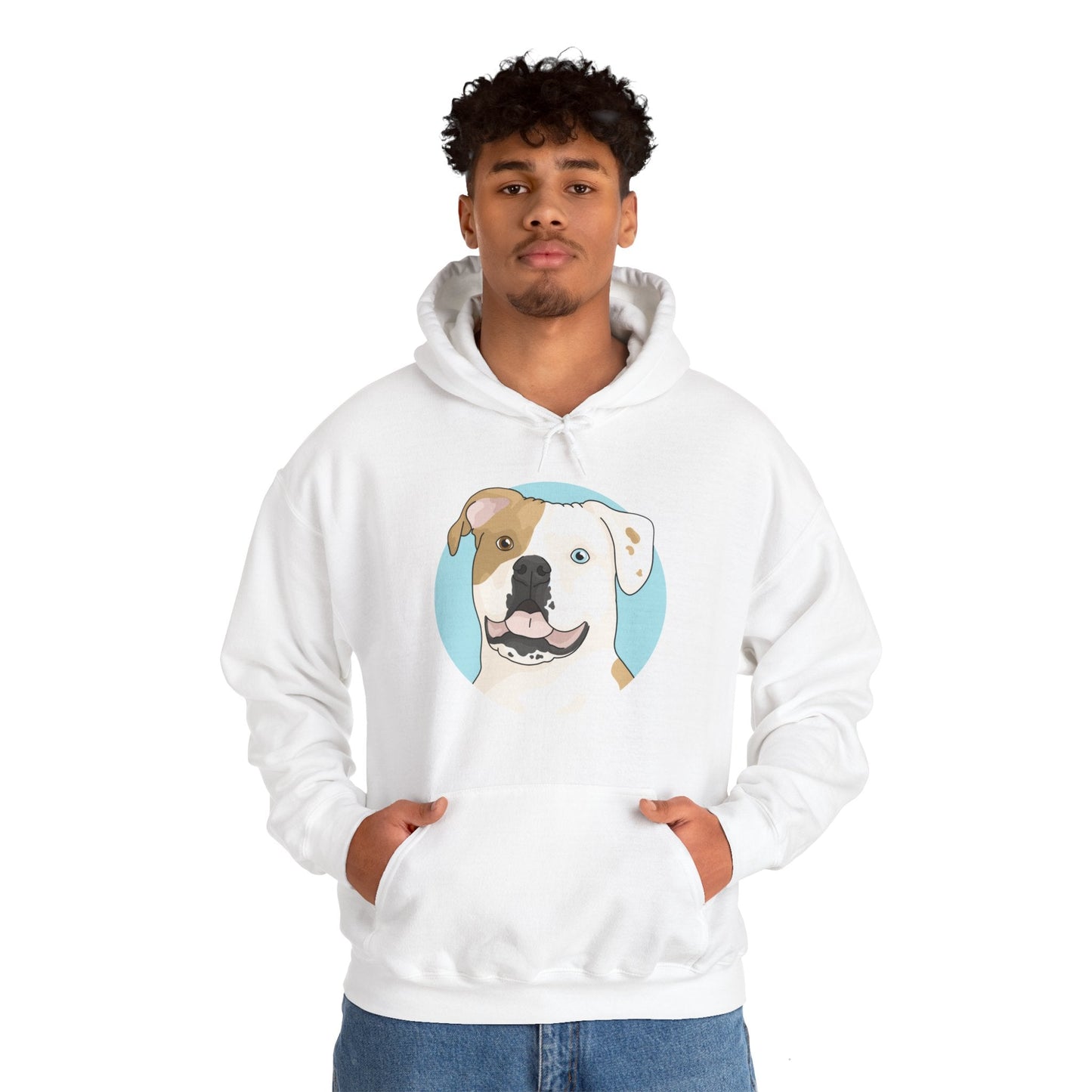 American Bulldog | Hooded Sweatshirt - Detezi Designs-10276567149816131485