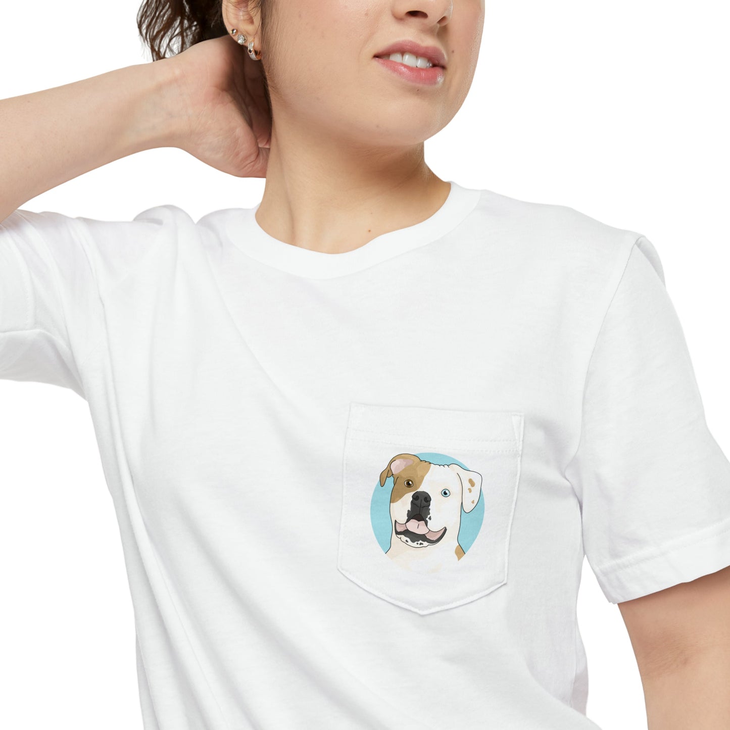 American Bulldog | Pocket T-shirt - Detezi Designs-12001902574629550091