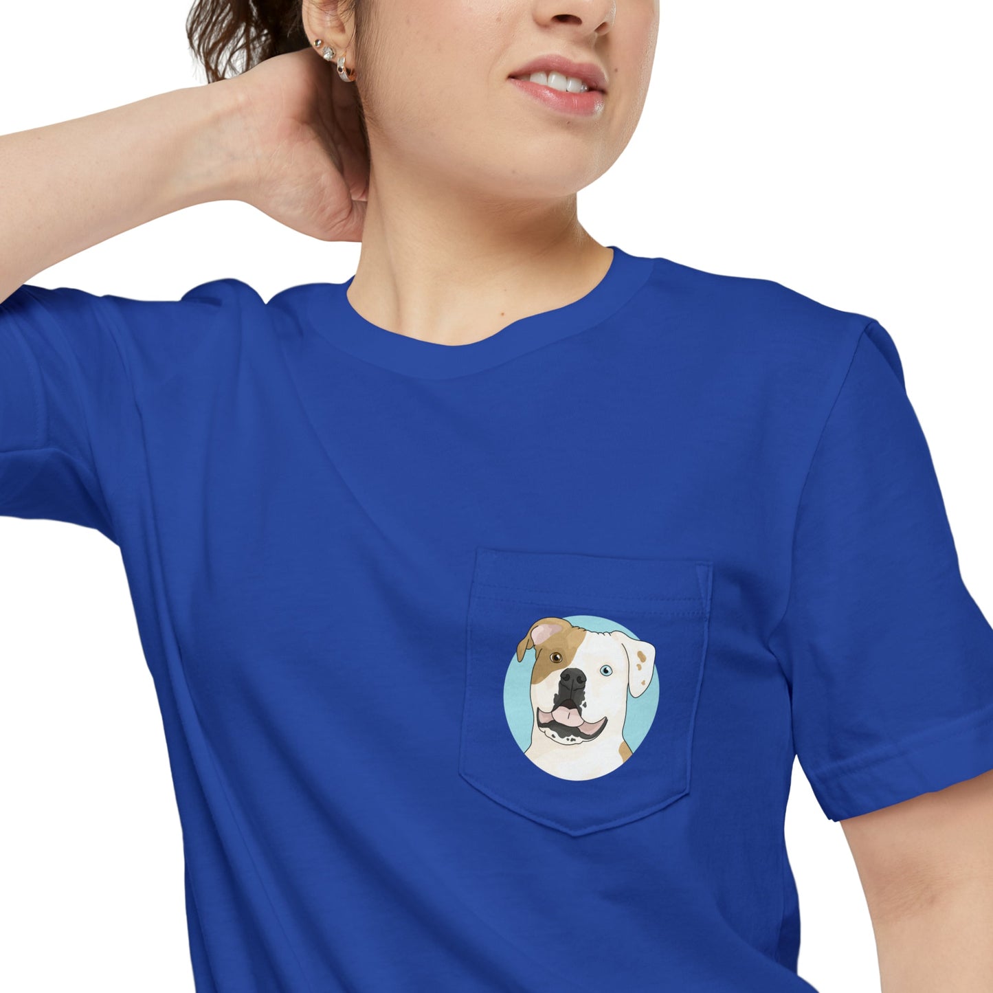 American Bulldog | Pocket T-shirt - Detezi Designs-12001902574629550091