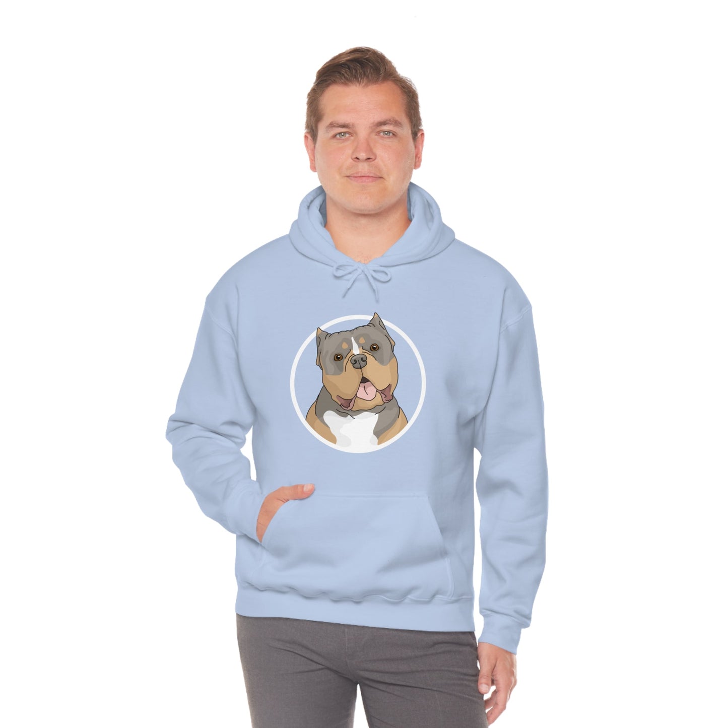 American Bully Circle | Hooded Sweatshirt - Detezi Designs-27470094237331699614