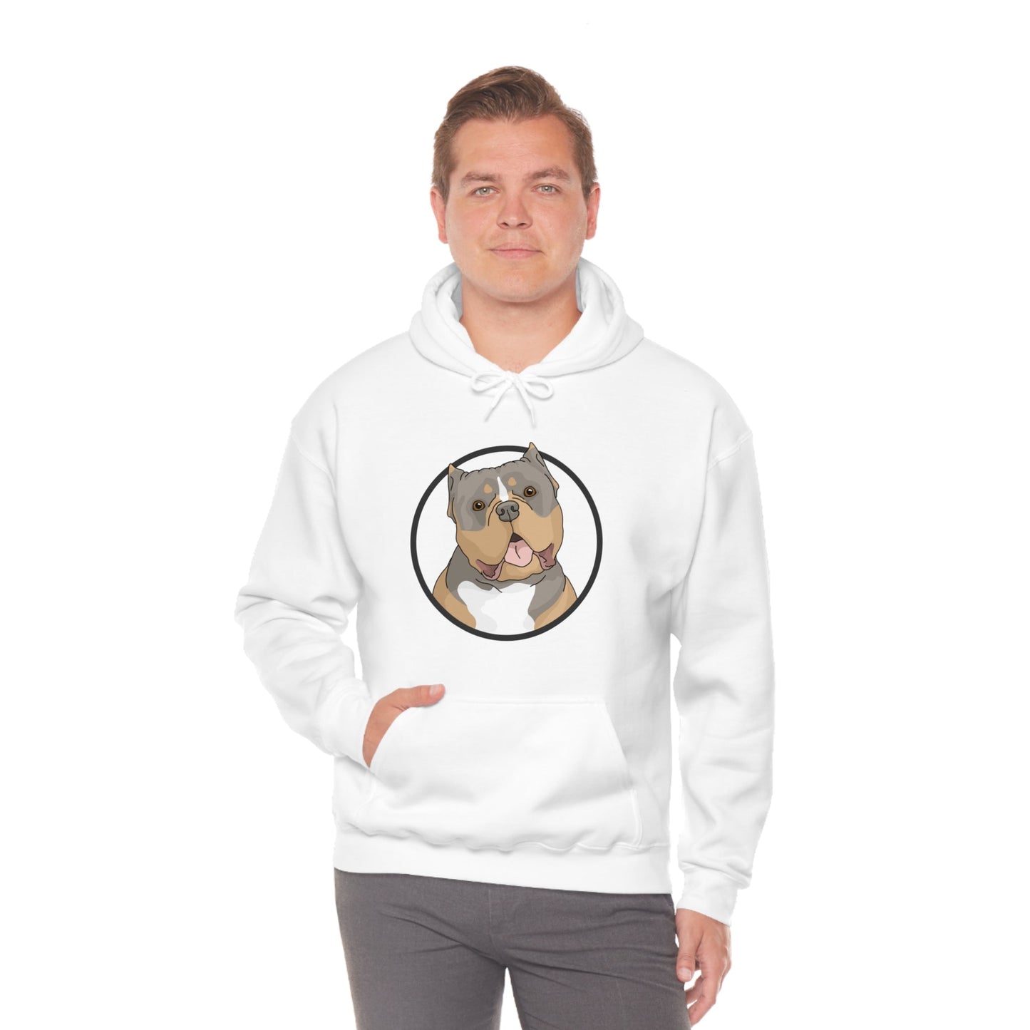 American Bully Circle | Hooded Sweatshirt - Detezi Designs-27470094237331699614